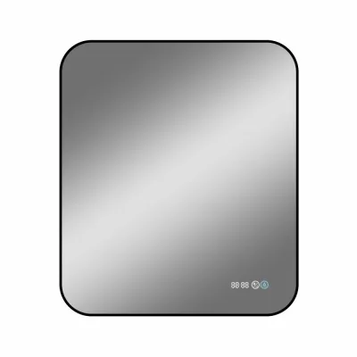 Зеркало с подсветкой прямоугольное 60х70 см с часами Continent Caseiro Led (ЗЛП5051)