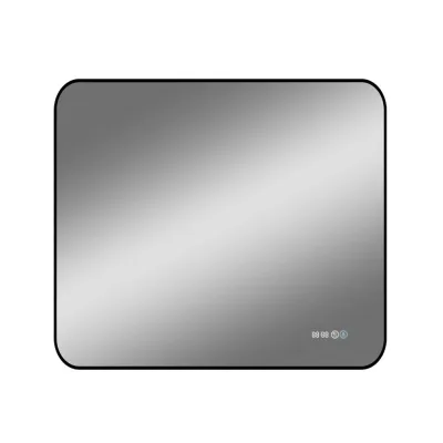 Зеркало с подсветкой прямоугольное 80х70 см с часами Continent Caseiro Led (ЗЛП5053)