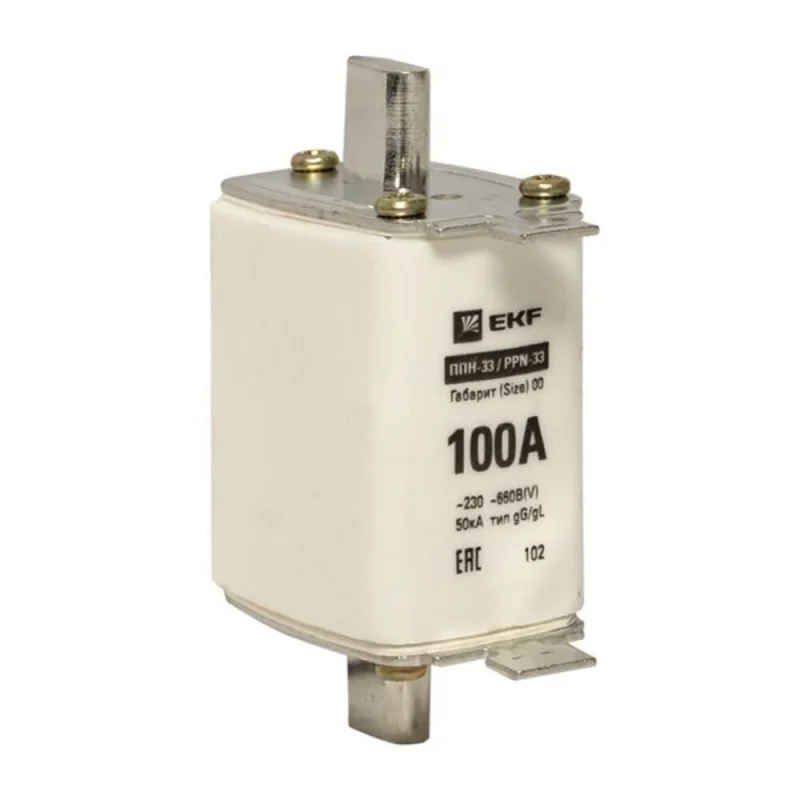 Вставка плавкая EKF ППН-33 100А 50 кА 660 В (fus-33/160/100)
