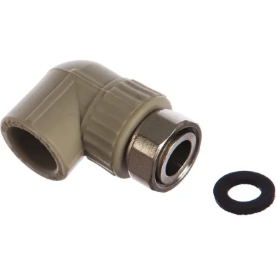Угольник комбинированный с накидной гайкой VALFEX PP-R серый, 20 мм х1/2", 90 градусов 10138020Г 127-1634