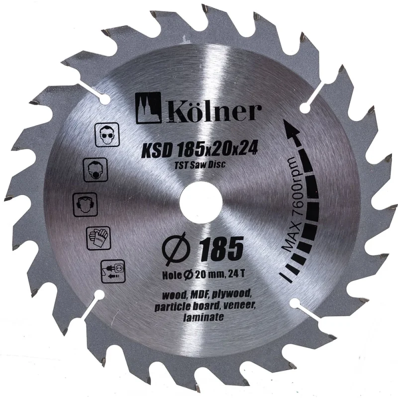 Пильный диск по дереву Kolner KSD 185х20х24Т 8100300058