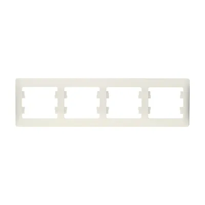 Рамка Systeme Electric Glossa четырехместная белая (GSL000104)