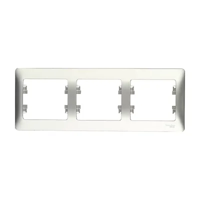 Рамка Systeme Electric Glossa трехместная алюминий (GSL000303)