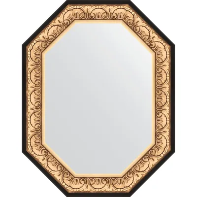 Зеркало EVOFORM в багетной раме - барокко золото 106 mm (70x90 cm) 7243