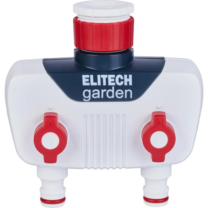 Распределитель 2-х канальный с переходником для отвода 3/4"и 1" HF 001 Garden Elitech 206025