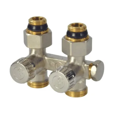 Узел нижнего подключения Giacomini R383 Ду 15 Ру10 1/2x3/4ЕК прямой R383X012 022-2385