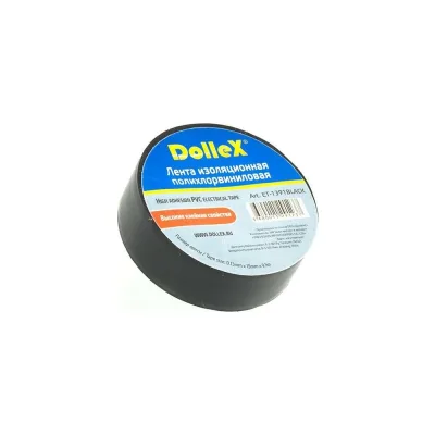 Изоляционная ПВХ лента DolleX PVC, черная, 19 мм х 9,10 м, 10 шт. ET10-BLACK