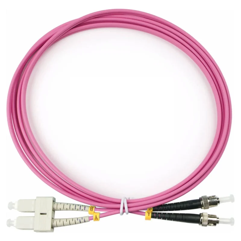 Оптический патч-корд TopLAN дуплексный, MM 50/125, 50 м, DPC-TOP-OM4-SC/P-ST/P-50
