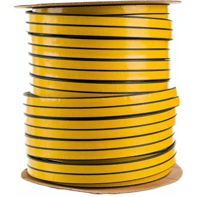 Уплотнитель VETTORE профиль D 10x12 мм, 50 м, Black черный 20368