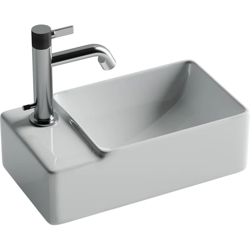 Умывальник подвесной прямоугольный Ceramicanova Element чаша справа, отверстие под смеситель слева, 395х220х125мм CN5046