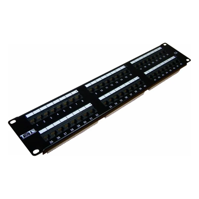 ΠΠ°ΡΡ-ΠΏΠ°Π½Π΅Π»Ρ 19 , 48 ΠΏΠΎΡΡΠΎΠ² RJ-45, ΠΊΠ°ΡΠ΅Π³ΠΎΡΠΈΡ 6, UTP, 2U, TWT-PP48UTP/6