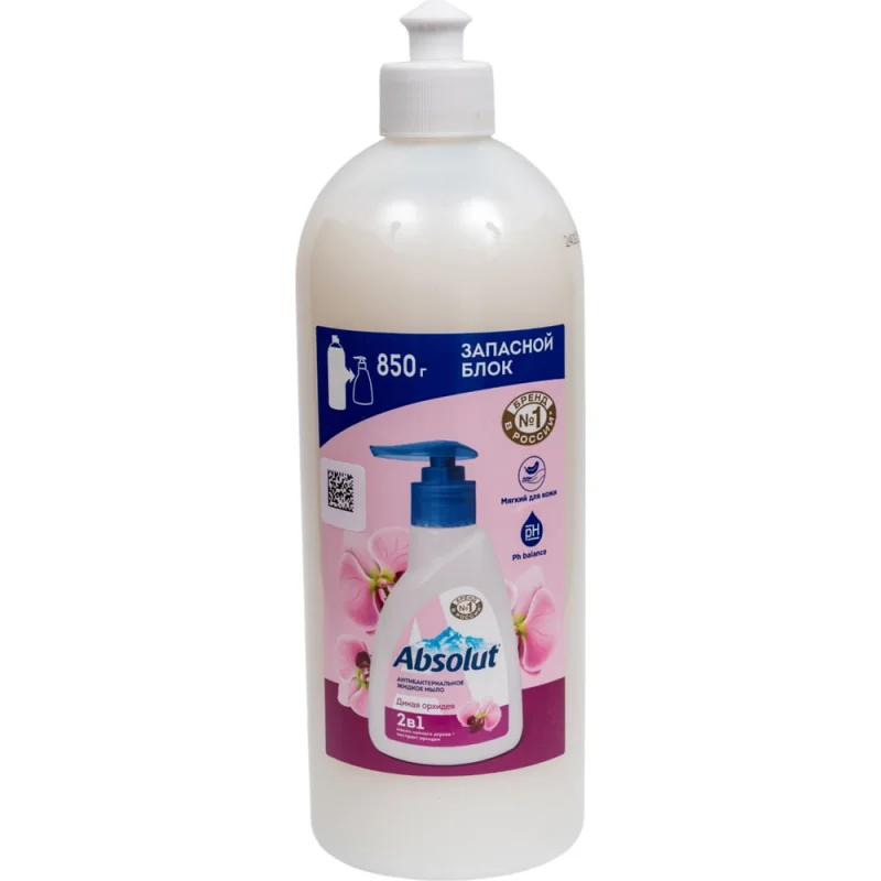 Жидкое мыло Absolut 2в1 дикая орхидея, 850 г 5280