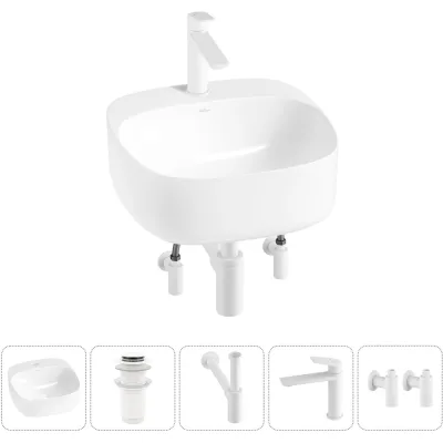 Набор Wellsee 5 в 1 Ideal накладная раковина 42x42 см 20214094R