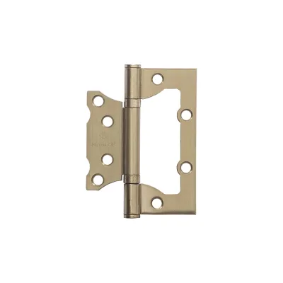 Петля дверная без врезки Marlok 100x75x2,0 SB золото матовое, 2 шт 019914