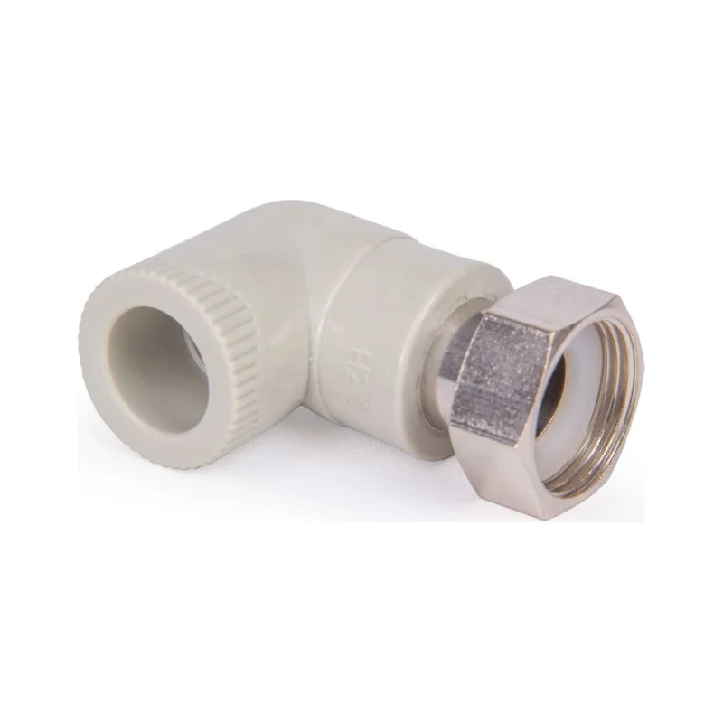 Угольник LAMMIN ppr с накидной гайкой 20x3/4" 80/10 серый Lm31053020020G