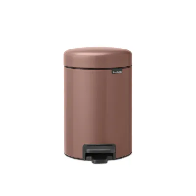 Ведро для мусора Brabantia NewIcon с крышкой 3 л металл светло-коричневое с педалью