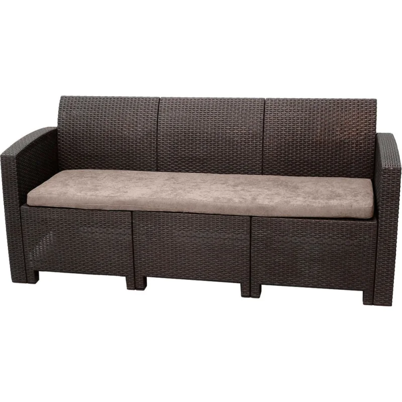 Аризона/Arizona, Диван трехместный, венге (3-х местная подушка) B:rattan 40-712-2/3 BIO