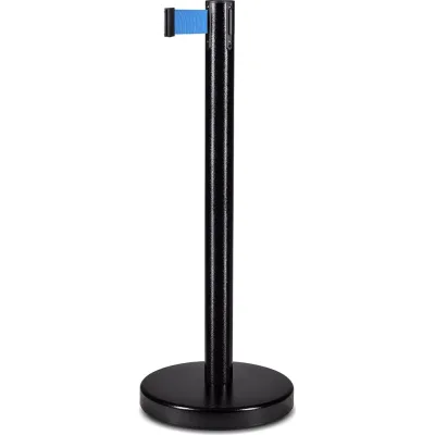 Стойка ограждения RUSBARRIER с лентой 5 м BSLN-327635 BLACK lt/blue