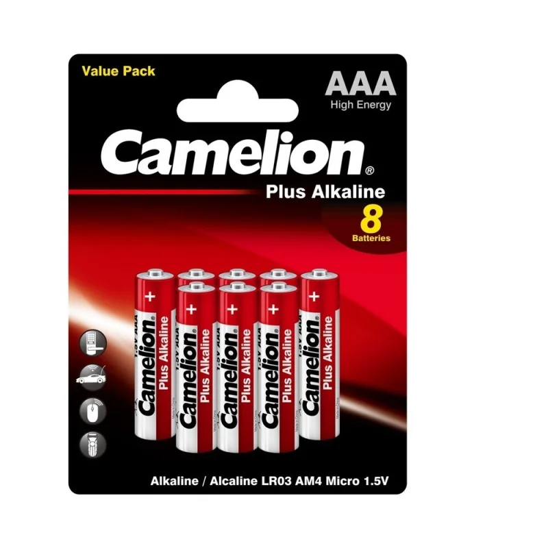 ΠΠ°ΡΠ°ΡΠ΅ΠΉΠΊΠ° Camelion Plus Alkaline ΠΠΠ ΠΌΠΈΠ·ΠΈΠ½ΡΠΈΠΊΠΎΠ²Π°Ρ LR03 1,5 Π (8 ΡΡ.) (LR03-BP53)