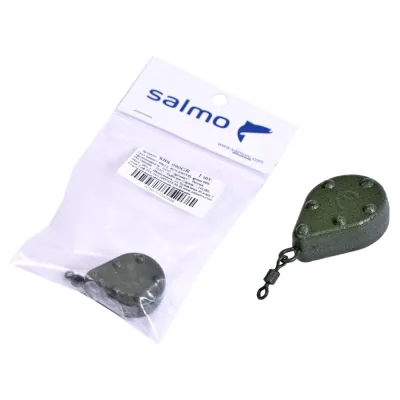 Грузило с вертлюгом SALMO BUN SWIVEL green, 090г SBS-090GR