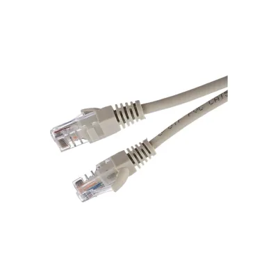 Патч-корд GoPower RJ-45 (m)-RJ-45 (m) 0.5м кат.5е ПВХ 26AWG CCA серый в пакете 00-00027471