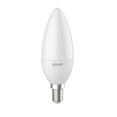 Лампа светодиодная Gauss E14 4100К 6,5 Вт 550 Лм 150-265 В свеча матовая