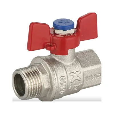 Шаровой кран IVANCI Superior, ручка-бабочка, внутренняя-наружная резьба 1/2" IVC.100218.N.03