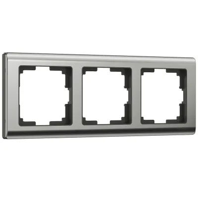 Рамка Werkel Metallic трехместная никель глянцевая (a051001)