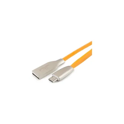 Кабель Cablexpert USB 2.0 AM/microB, серия Gold, длина 1 м, оранжевый, блистер CC-G-mUSB01O-1M