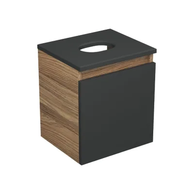 Тумба подвесная под раковину Bau Dream Blackwood 35 Bauedge 1 ящик графит BD1035-BL
