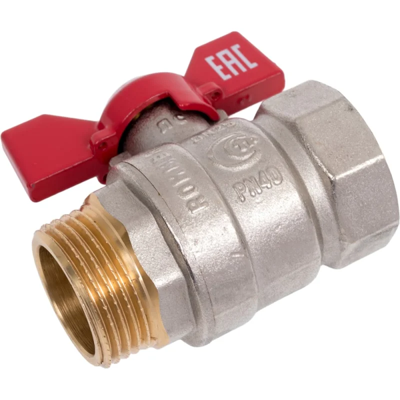 Кран шаровой ROMMER, ВР/НР, ручка бабочка, 1 дюйм RBV-0004-2210225 RG00938RJNAE8V