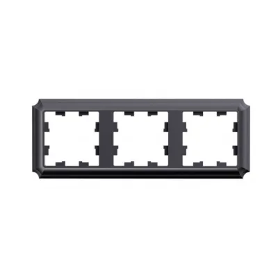 Рамка Systeme Electric AtlasDesign Antique трехместная сталь (ATN100903)