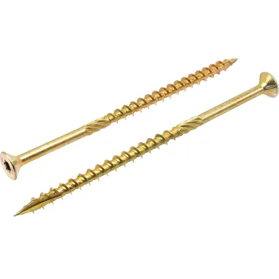 Шуруп саморез конструкционный BOWT желтый цинк, 5x100 мм, 100 шт. S02184