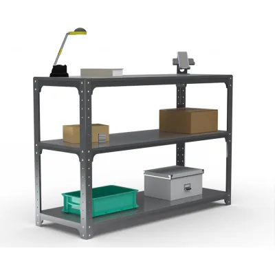 Стол-верстак ООО Металекс Metalex KIT 950х1100х400 мм, две полки, серый 204959