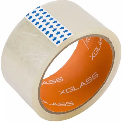 Прозрачная упаковочная клейкая лента X-Glass 50 мм х 50 м, 43 мкм, 160094