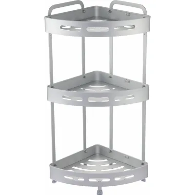 Настенная полка Zenfort 3-ярусная, угловая, серебро ta-3542a3 101202