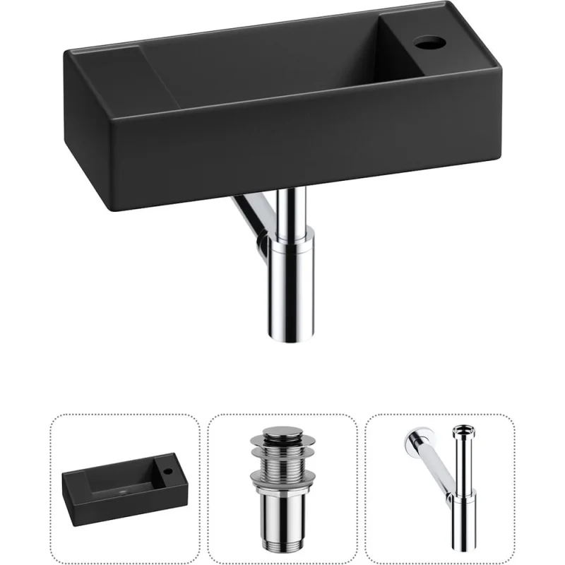 Комплект Wellsee 3 в 1 Lavinia Boho Bathroom Sink накладная/подвесная раковина 43x18 см 20216264R