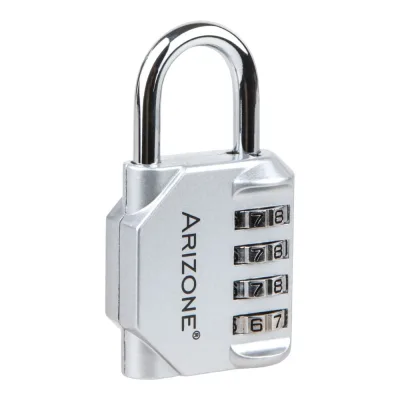 Навесной кодовый замок серебро Arizone 32-428002 ЦЗ-1413226080