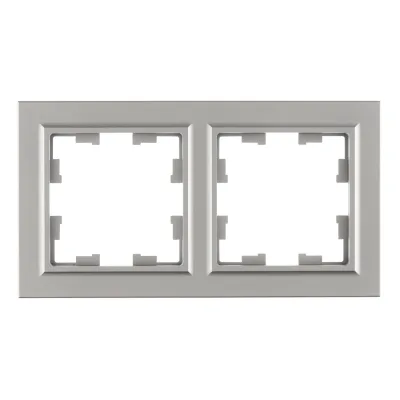 Рамка IEK Brite двухместная сталь (BR-M22-44-K46)