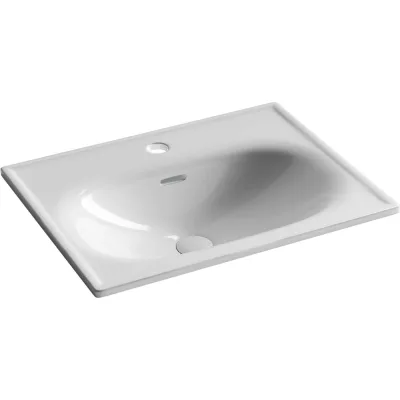 Раковина накладная Ceramicanova Sabo с отверстием под смеситель 600x460x130 белый CN13001