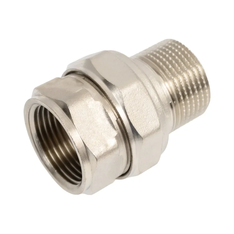 Сгон разъемный (американка) LD PRIDE DN20 (3/4") ВР/НР латунь никель с биркой LD.67.530.20
