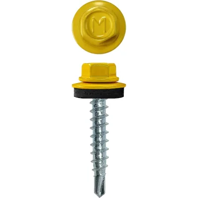 Кровельный саморез Daxmer 4,8x29 RAL 1018 сверло №1, 250 шт 00000307006