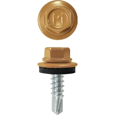 Кровельный саморез Daxmer 4,8x19 RAL 8001 сверло №2, 400 шт 00000325152
