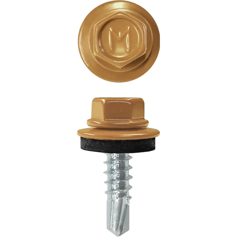 Кровельный саморез Daxmer 4,8x19 RAL 8001 сверло №2, 400 шт 00000325152