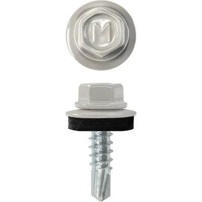 Кровельный саморез Daxmer 4,8x19 RAL 7004 сверло №2, 250 шт 00000317967