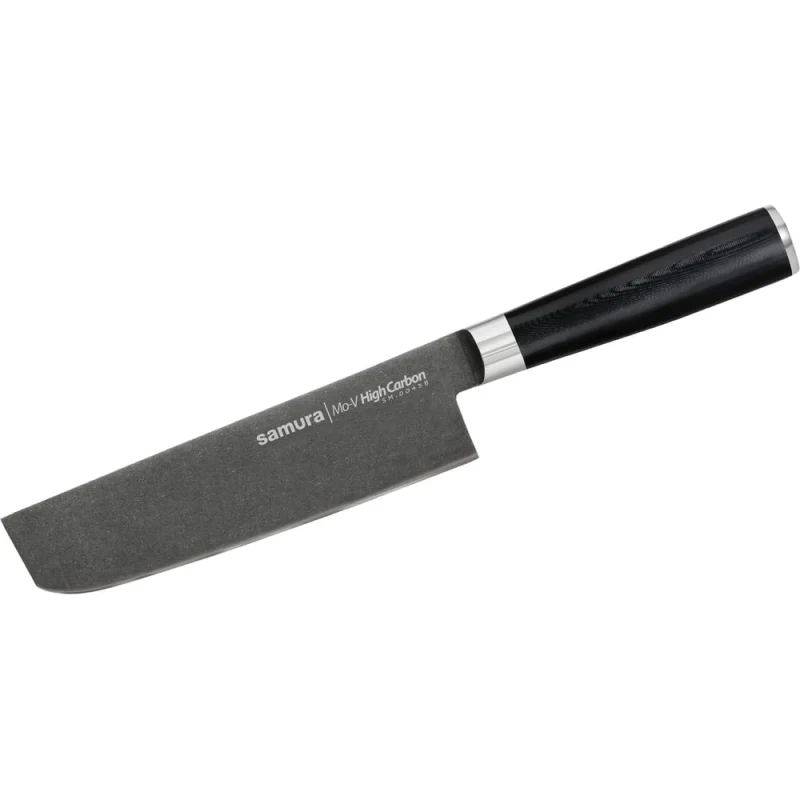 Кухонный нож накири Samura Mo-V Stonewash 167 мм, G-10 SM-0043B/K