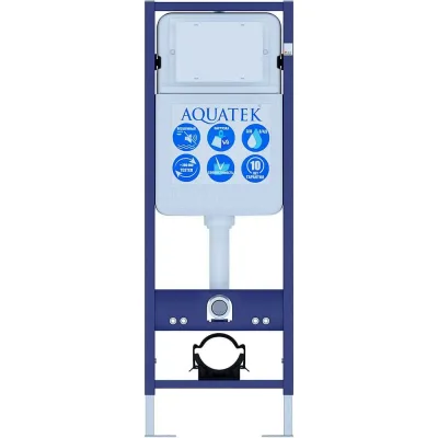 Узкая инсталляция для подвесного унитаза Aquatek INS-0000017 Standart 37, 1130х370х150 мм, + звукоизоляционная прокладка 00000134919