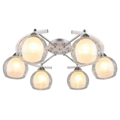 Люстра потолочная Schaffner Maillot E27 240 Вт 20 кв.м (4655-6 WH-CR)