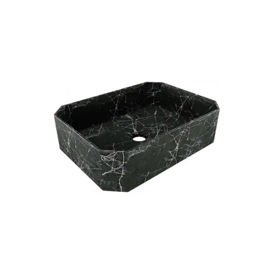 Раковина накладная для ванной Teymi Netta 50 черный мрамор T51204 ЦБ-00284979