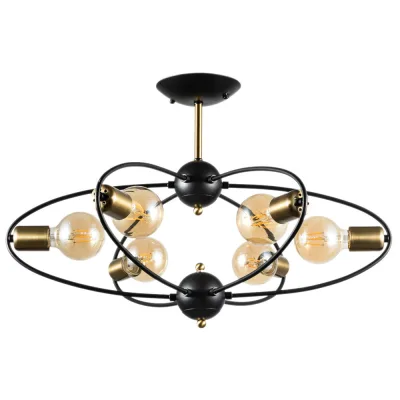 Люстра потолочная Arte Lamp Glasgow E27 240 Вт 9 кв.м (A1963PL-6BK)